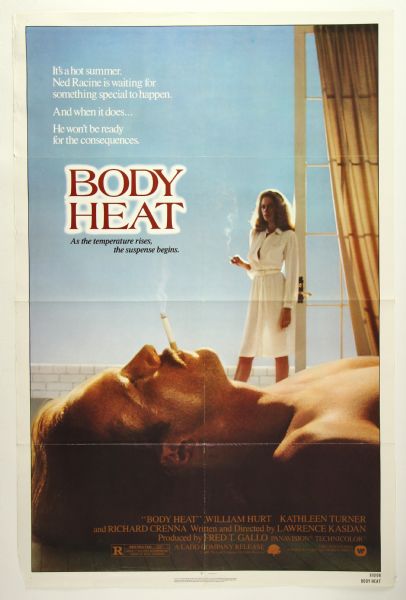 1981 Body Heat Original 27" x 41" One Sheet Movie Poster