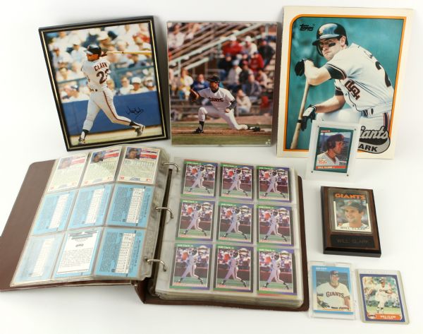 1986-93 Will Clark San Francisco Giants Memorabilia Collection - Lot of 261 w/ Baseball Cards