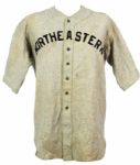 1936-42 Northeastern Game Worn Flannel Baseball Jersey (MEARS LOA)