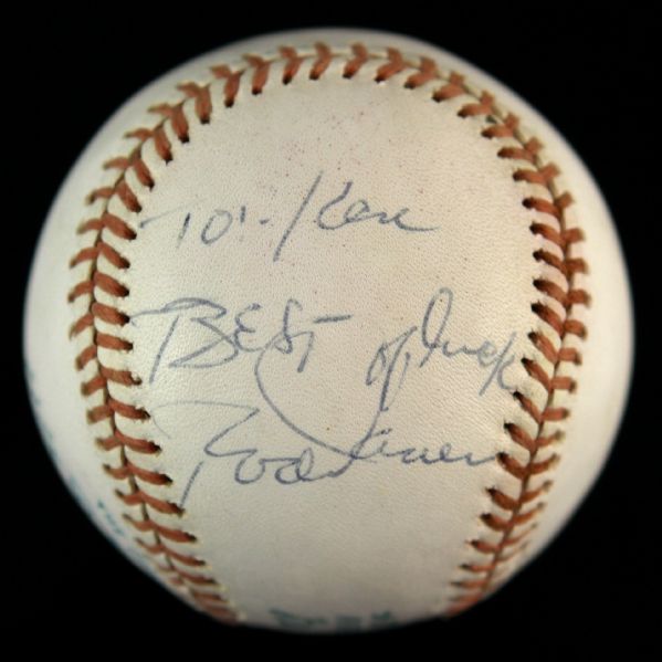 1974-84 Rod Carew Minnesota Twins California Angels Signed OAL MacPhail Baseball (JSA) "Playing Career Autograph"