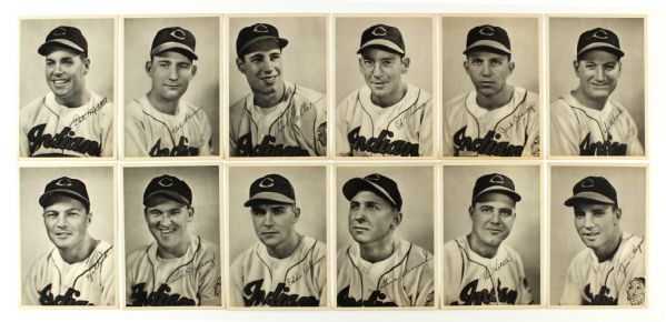 1947 Cleveland Indians 6" x 8 1/2" Picture Pack Near Set w/o Larry Doby (24/25) 