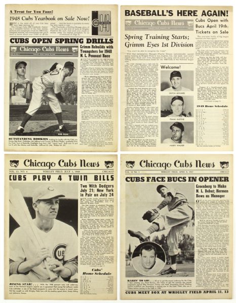 1947-49 Chicago Cubs News Collection (Lot of 4)