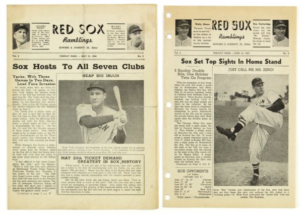1946-47 Red Sox Ramblings Collection - Lot of 2