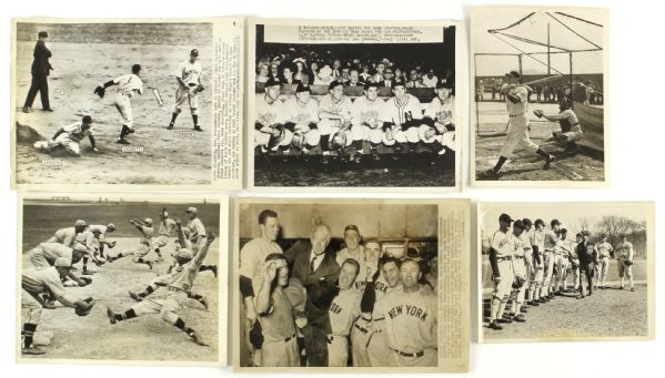 1940s Baseball B/W Wire Photo Collection - Lot of 6