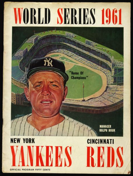1961 New York Yankees Cincinnati Reds World Series Program