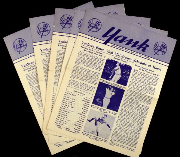 1950 New York Yankees 9" x 11" Yank Magazine Collection - (Lot of 5)