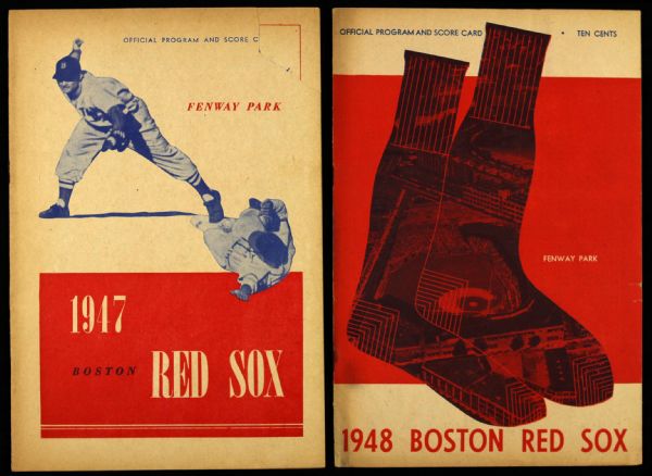 1947-48 Boston Red Sox Programs - Lot of 2 (Unscored)
