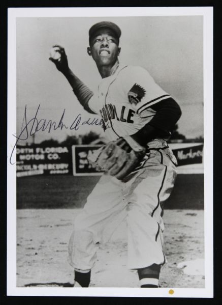 1953 circa Hank Aaron Jacksonville Braves 5" x 7" Signed B/W Photo (JSA)