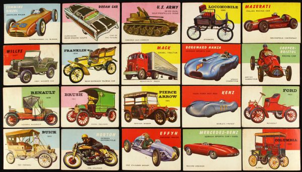 1954 Topps World On Wheels Trading Card Collection (Lot of 47 Cards) 