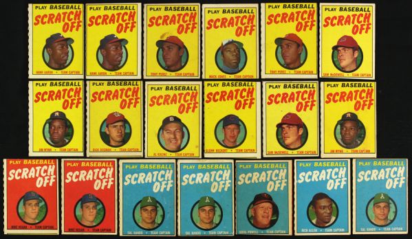 1970 Topps Baseball Scratch Off Collection - Lot of 19