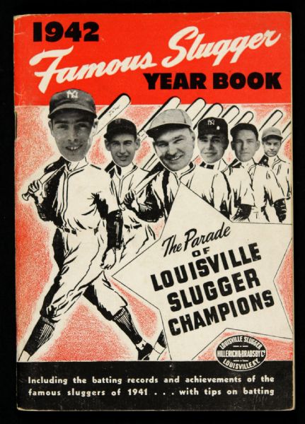 1942 Louisville Slugger Famous Slugger Yearbook w/ Joe Dimaggio Ted Williams on Cover 
