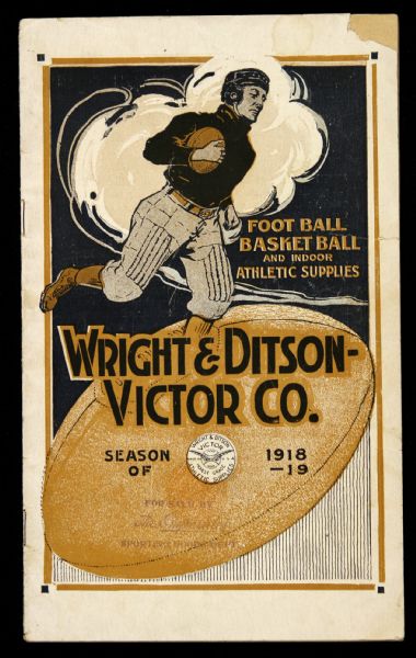 1918-19 Wright and Ditson Victor Company Football Basketball and Indoor Athletic Supplies Catalog 