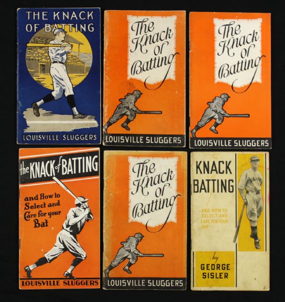 1920s Louisville Sluggers The Knack of Batting Guide Collection (Lot of 6)