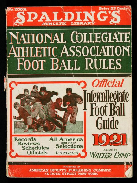 1921 Spaldings National Collegiate Athletic Association Football Rules Guide