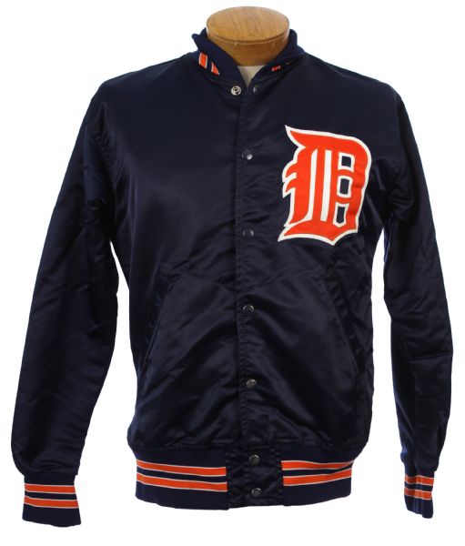 1979-86 Detroit Tigers Game Worn Satin Jacket (MEARS LOA)