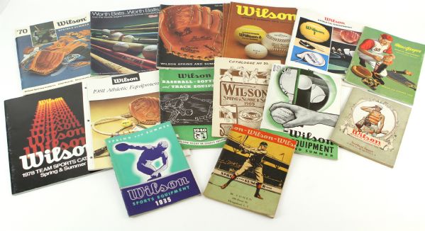 1905-95 Wilson Sporting Goods Catalog Collection - Lot of 16