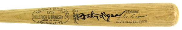 1965-68 Johnny Logan Milwaukee Braves Post Career Signed Professional Model H&B Louisville Slugger Bat (MEARS LOA/JSA)