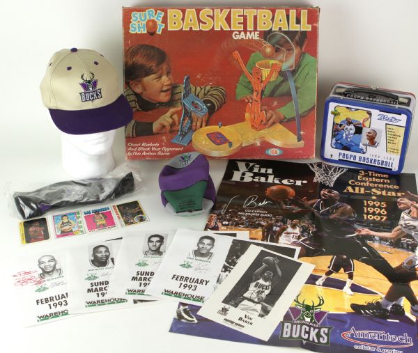 1970s-2000 Basketball Memorabilia Collection - Lot of 15 w/ Basketball Cards, Signed Photos & More (JSA)
