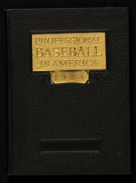 1924 Professional Baseball In America 5 1/8" x 6 7/8" Hardcover Book