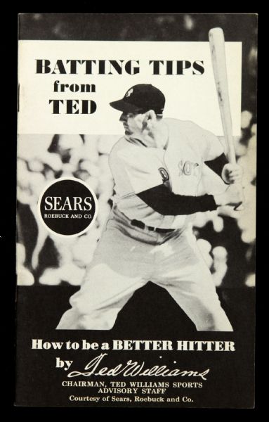 1963 Ted Williams Batting Tips From Ted Sears Roebuck and Company Catalog