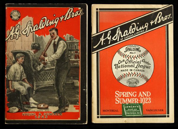 1923 A.G. Spalding and Brothers 5 1/2" x 8" Spring and Summer Catlogues (Lot of 2)