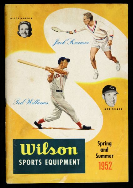 1952 Wilson Spring and Summer Sports Equipment Catalogue w/ Ted Williams on Cover