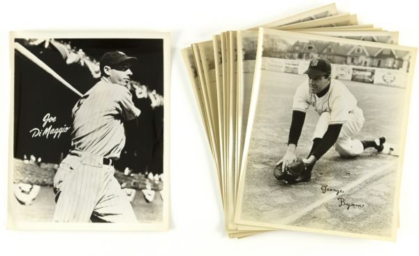 1940s Joe DiMaggio George Byam B/W 8" x 10" Photo Collection (Lot of 15)