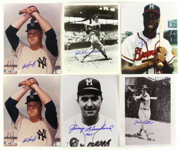 1940s-60s Baseball 8" x 10" Signed Photo Collection w/ Schoendienst Burdette - Lot of 11 (JSA)