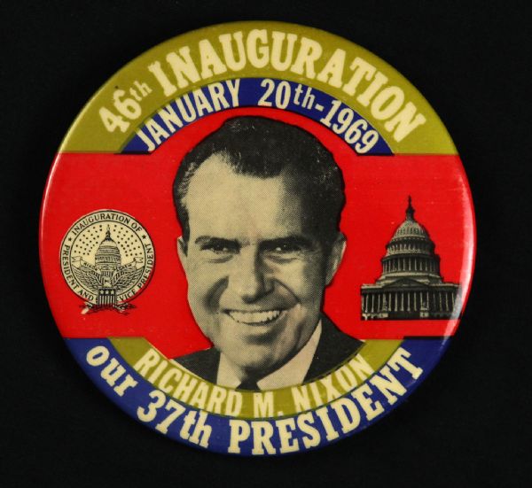 1969 Richard Nixon 3 3/8" Presidential Inauguration Button