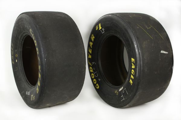 1980s Goodyear Eagle D5626 27.5" x 12" Racing Tires - Lot of 2 "One from Dale Earnhardt" 