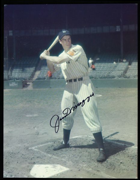 1939 circa Joe DiMaggio New York Yankees Signed 10" x 13" Color Photo (JSA)