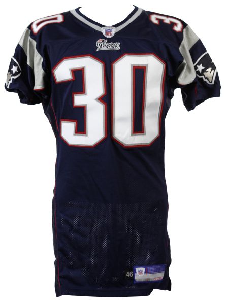 2002 JeRod Cherry New England Patriots Game Worn Home Jersey (MEARS LOA)