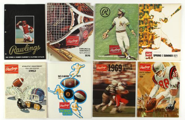 1962-81 Rawlings Sporting Goods Guide Collection (Lot of 10)