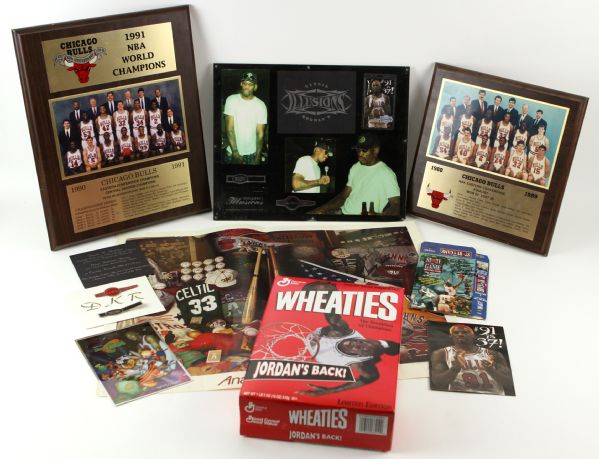 1980s-90s Chicago Bulls Basketball & Baseball Memorabilia Collection - Lot of 10 w/ George Foster & Darryl Dawkins Autos (JSA)
