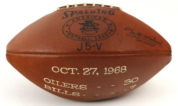 1968 Houston Oilers Buffalo Bills Spalding AFL Game Used Football (MEARS LOA)