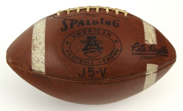 1966-69 Spalding American Football League J5-V Game Used Football (MEARS LOA)