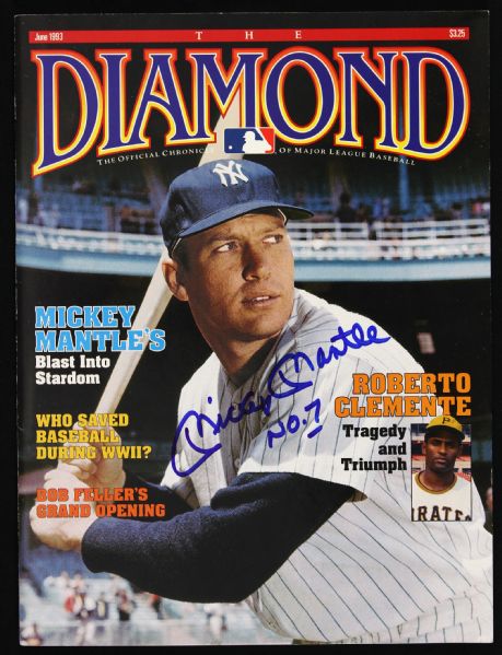1993 Mickey Mantle New York Yankees Signed Diamond Magazine *JSA*