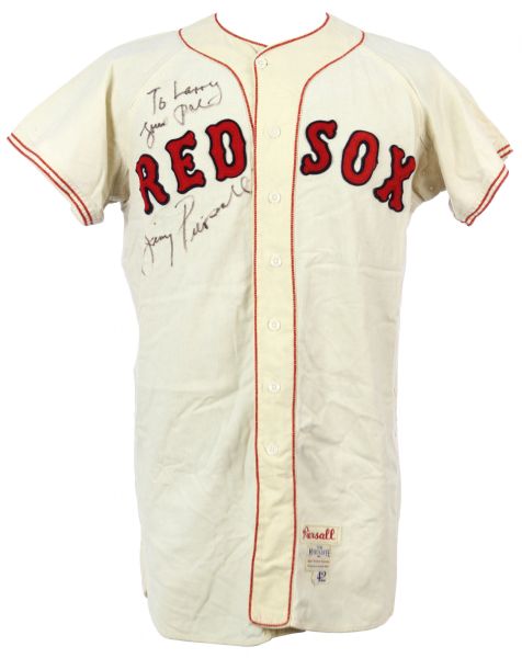 1966-68 Jimmy Piersall Boston Red Sox Signed Home Jersey (MEARS LOA/JSA)