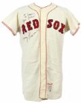 1966-68 Jimmy Piersall Boston Red Sox Signed Home Jersey (MEARS LOA/JSA)