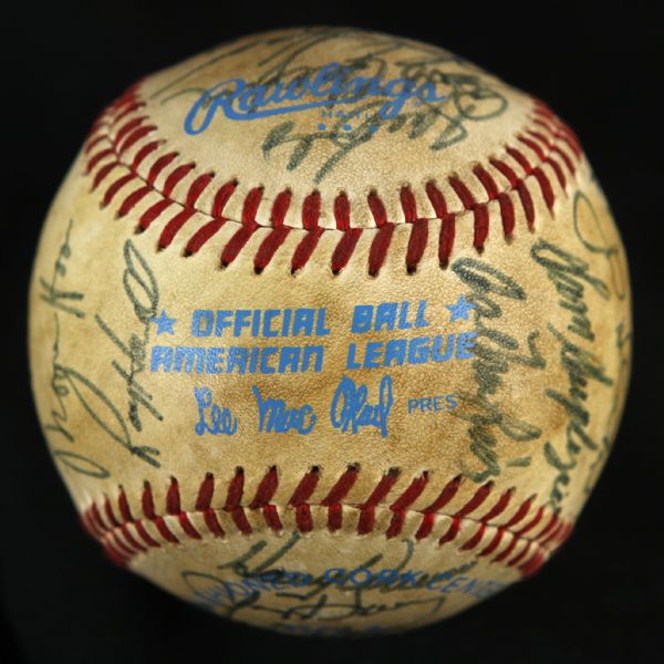 1982 Milwaukee Brewers Team Signed World Series Game 6 Used OAL (MacPhail) Baseball w/ 26 Signatures (JSA)