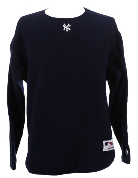 2005 circa Derek Jeter New York Yankees Game Worn Warm Up Sweater (MEARS LOA)