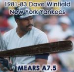 1980-83 Dave Winfield San Diego Padres/New York Yankees Signed Louisville Slugger Professional Model Game Used Bat (MEARS A7.5/JSA Full Letter)