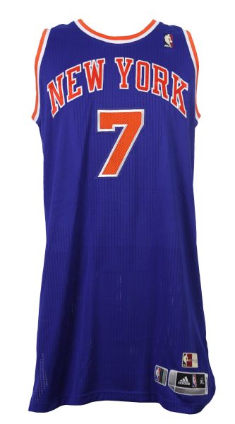 2010-11 Carmelo Anthony New York Knicks Signed Game Worn Road Jersey (MEARS LOA/JSA)