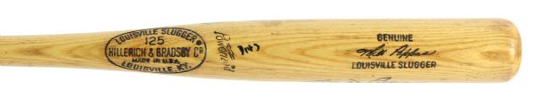 1973 Milt Pappas Chicago Cubs Signed H&B Louisville Slugger Professional Model Game Used Bat (MEARS LOA/JSA)