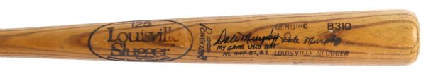 1980-83 Dale Murphy Atlanta Braves Signed Louisville Slugger Professional Model Game Used Bat (MEARS10 / JSA)