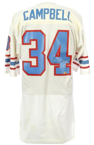 1983 circa Earl Campbell Houston Oilers Signed Game Worn Road Jersey (MEARS LOA)