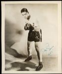 1955 Joe Louis Full Boxing Pose World Heavyweight Champion Autographed & Dated 8x10 B&W Studio Photo (JSA)