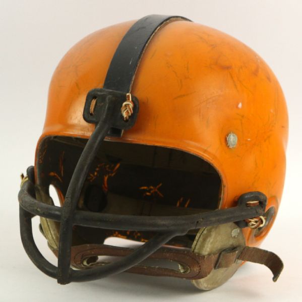 1950s circa Riddell Game Worn Football Helmet w/ 6 Strap Suspension System & Original Chin Strap (MEARS LOA)