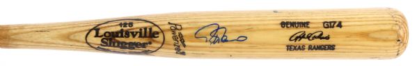 1999 Rafael Palmeiro Texas Rangers Signed Louisville Slugger Professional Model Game Used Bat (MEARS LOA/*JSA*)