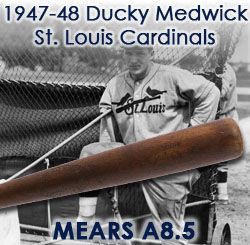 1947-48 Joe Ducky Medwick St. Louis Cardinals H&B Louisville Slugger Professional Model Game Used Bat (MEARS A8.5)